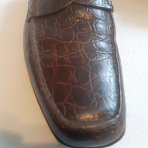 Prada Men Aligator Slip-ons Loafers Size 10 - Picture 2 of 5